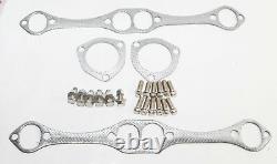 Twin SS Header/Manifold for 66-96 Chevy Small Block V8 Angle Plug Head