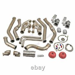 Twin Turbo Header Kit GT35 For 68-72 Chevrolet Chevelle SBC Small Block Engine