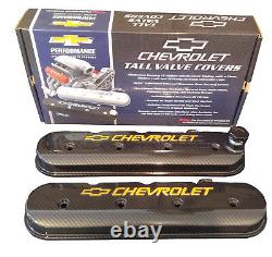 Valve Cover LS Tall with Bowtie/Chevy Logo 241-400 Carbon Fiber Hydro Dipp