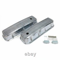 Vintage Finned Valve Covers with Breather HolesBig Block Chevy VPAVCBYAA hot rod