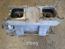 Vintage Say Why-And Small Block Chevy Weiand Tunnel Ram Intake For Dual Carbs