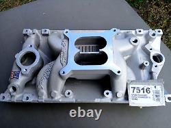 Vortec Edelbrock Performer RPM Air Gap 7516 Small Block Chevy Intake Manifold