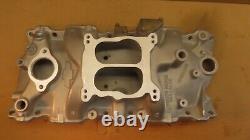 Weiand 8004 Aluminum Intake Manifold Small Block Chevy Dual Plane Performer 4BBL