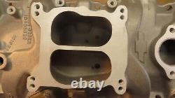 Weiand 8004 Aluminum Intake Manifold Small Block Chevy Dual Plane Performer 4BBL
