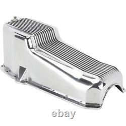 1957-1979 Petit Bloc Chevy Carter en Aluminium Design Fini Poli avec Ailettes
