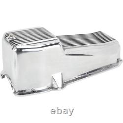 1957-1979 Petit Bloc Chevy Carter en Aluminium Design Fini Poli avec Ailettes