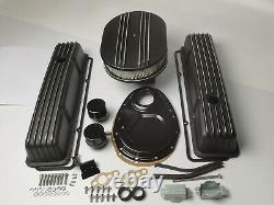 1958-1979 Sbc Petit Bloc Chevy 283-350 Tall Black Finned Engine Habillage Kit