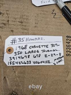 1968 CORVETTE 3914678 678 bloc moteur alésage standard 327 grand palier suffixe HE E298