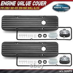 2 pièces Nouveau couvercle de soupape de moteur avec joints pour Chevy 283-400 1958-1986 Small-Block