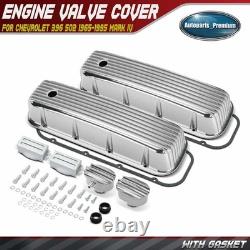 2x cache-culbuteurs avec quincaillerie pour Chevy 396 502 Mark IV V8 big-block poli