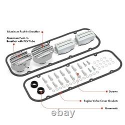 2x cache-culbuteurs avec quincaillerie pour Chevy 396 502 Mark IV V8 big-block poli