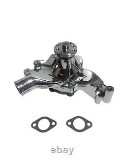 BBC Grand Bloc Chevy 396 402 427 454 POMPE À EAU LONGUE EN ALUMINIUM CHROMÉE À HAUT DÉBIT