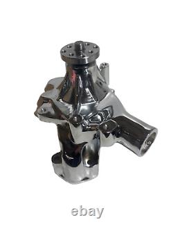 BBC Grand Bloc Chevy 396 402 427 454 POMPE À EAU LONGUE EN ALUMINIUM CHROMÉE À HAUT DÉBIT