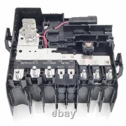 Bloc de fusibles de compartiment moteur de distribution de batterie compatible avec Chevy noir