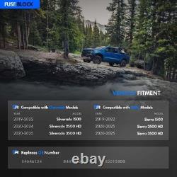 Bloc de fusibles de compartiment moteur de distribution de batterie compatible avec Chevy noir