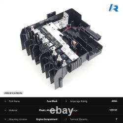 Bloc de fusibles de compartiment moteur de distribution de batterie compatible avec Chevy noir