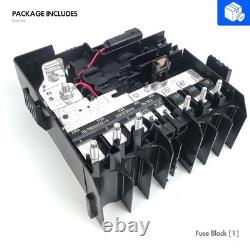 Bloc de fusibles de compartiment moteur de distribution de batterie compatible avec Chevy noir