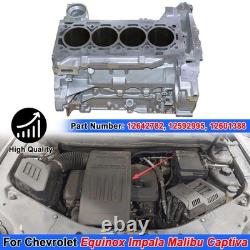 Bloc moteur nu 12642782 12592995 12601388 pour Chevrolet Equinox Impala Malibu