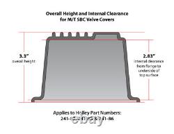 Cache-culbuteurs Holley 241-83 M/T pour petits moteurs Chevy en noir satiné