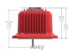 Cache-culbuteurs en aluminium Holley finition rouge brillant pour moteur Small Block Chevy