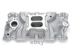 Collecteur d'admission Edelbrock 2701 Performer EPS pour moteur SBC Chevy 305 350 383 conforme à la réglementation IMCA