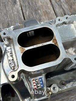 Collecteur d'admission Edelbrock Dual Quad 2x4 RPM Air Gap pour Petit bloc Chevy 7525 Sbc