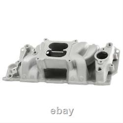 Collecteur d'admission à double plan Stage 2+ Small Block Chevy Engine Works 71354, Satin