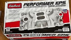 Collecteur d'admission en aluminium Edelbrock 2701 SBC Performer EPS pour Chevrolet Small Block 305 327 350