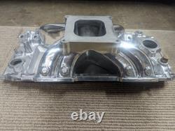 Collecteur d'admission poli Edelbrock Victor Jr #2904 BBC à port ovale Big Block Chevy