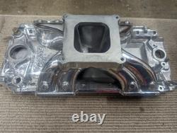 Collecteur d'admission poli Edelbrock Victor Jr #2904 BBC à port ovale Big Block Chevy