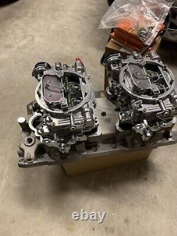 Configuration d'admission Dual Quad 2x4 pour Small Block Chevy