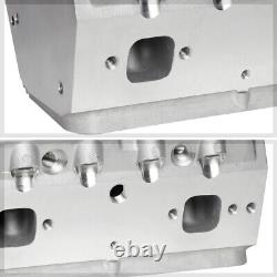 Convient aux moteurs Small Block SBC Chevy 302-400 Têtes de cylindre en aluminium nues inclinées.