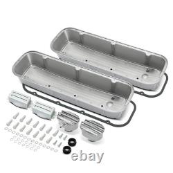 Couvercle de soupape de moteur 2x pour Chevy 396 502 Mark IV Big-Block V8 poli avec matériel