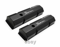 Couvercle de soupape en aluminium fabriqué par Sniper pour Chevy Small Block Noir 890010B