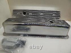 Couvercles de soupapes à ailettes en aluminium pour moteurs Sbc Small Block Chevy Vortec flambant neufs