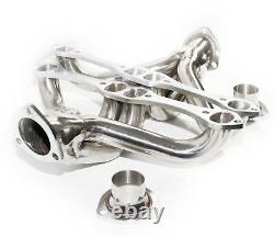 Fit 66-96 Chevy Small Block V8 Angle Plug Head Exhaust Manifold Header