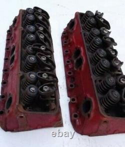 Gm 340292 Chevy Sbc Turbo Angle Plug 2.02 Cylinder Heads Pair Original Excellent
