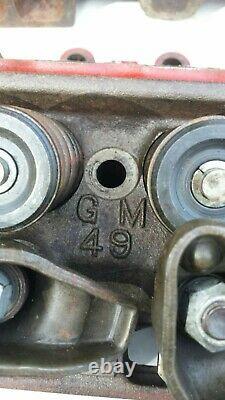 Gm 340292 Chevy Sbc Turbo Angle Plug 2.02 Cylinder Heads Pair Original Excellent