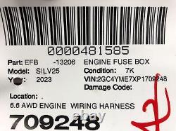 Harnais de câblage du moteur du Chevrolet Silverado K2500 2021-2023 Bloc de jonction 86771157