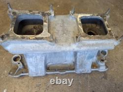 Intake Tunnel Ram Weiand Vintage Say Why-And Small Block Chevy pour carburateurs doubles