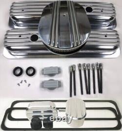 Kit d'embellissement moteur en aluminium fin nostalgique 87up Small Block Chevy SBC à boulon central
