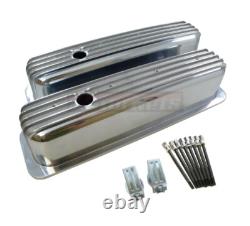 Kit de décoration de moteur en aluminium à boulon central cannelé Small Block Chevy 87+ Tall SBC