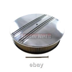 Kit de décoration de moteur en aluminium à boulon central cannelé Small Block Chevy 87+ Tall SBC