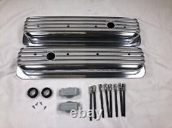 Kit de décoration de moteur en aluminium haut pour moteur Small Block Chevy 87-UP avec couvercle de soupape à boulon central