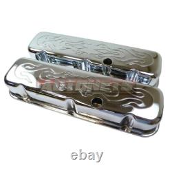 Kit de décoration de moteur en chrome Big Block Chevy pour couvercle de soupape en flamme BBC 1965-95 396-502