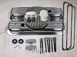 Kit de décoration moteur en aluminium haut pour petits blocs Chevy 87-97 avec caches-culbuteurs à boulons centraux