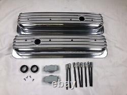 Kit de décoration pour moteur en aluminium SBC Small Block Chevy 87-up avec couvre-culbuteurs à boulon central