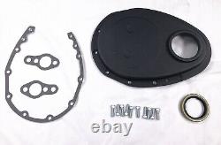 Kit de personnalisation moteur court noir à ailettes pour Small Block Chevy SBC 283 350 400 de 1958 à 1979