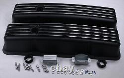 Kit de personnalisation moteur court noir à ailettes pour Small Block Chevy SBC 283 350 400 de 1958 à 1979