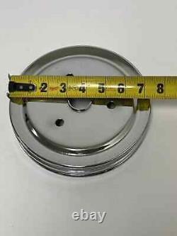 Kit de pompe à eau courte CHROME pour petit bloc Chevy et poulie de vilebrequin à 2 / 2 cannelures